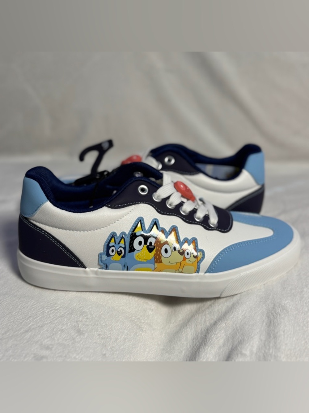 NEW Bluey Bingo Dog BBC Cartoon Low Top Sneakers Shoes Ground Up Women's Size 9
